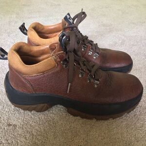 Ulu Ankle Boots Brown‎ Leather Lace Up Outdoor Hiking Casual